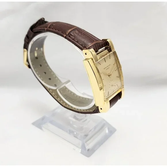 Vintage Patek Philippe 2443 Watch w/ Bold Lugs Circa 1950s 18k Gold 40mm x 26mm - Picture 4 of 16